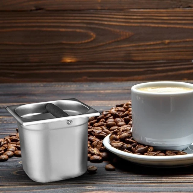 NEW Seau de broyage de marc de café en acier inoxydable pour résidus de café (B