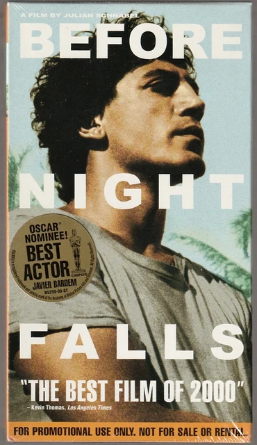 Before Night Falls Screener Promo VHS, 2001 New Line Entertainment new