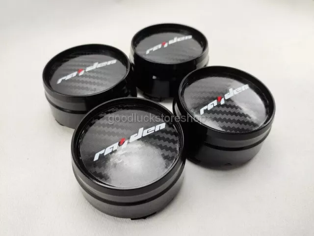 CAPOTS DE MOYEU DE CENTRE DE ROUE PROJECT D NOIR RAIDEN 64mm. Pièces pour...