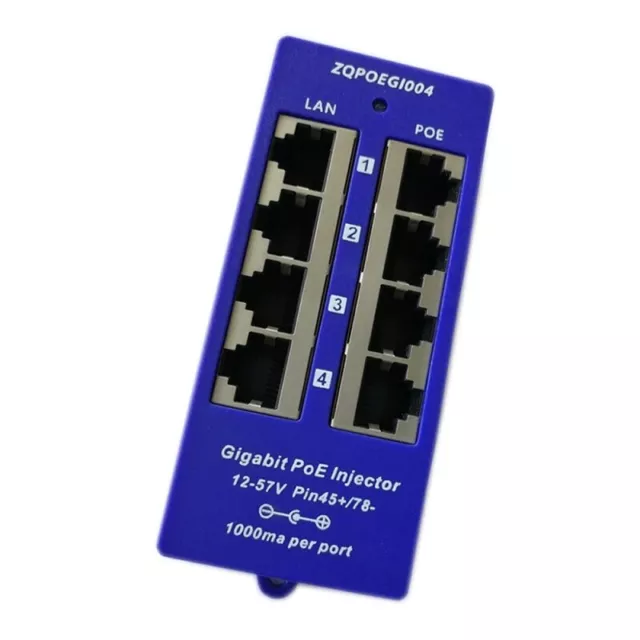 12 PORT PASSIVE POE POWER INJECTOR For WiFi AP's, IP Cameras, 48V POWER  SUPPLY £18.99 - PicClick UK