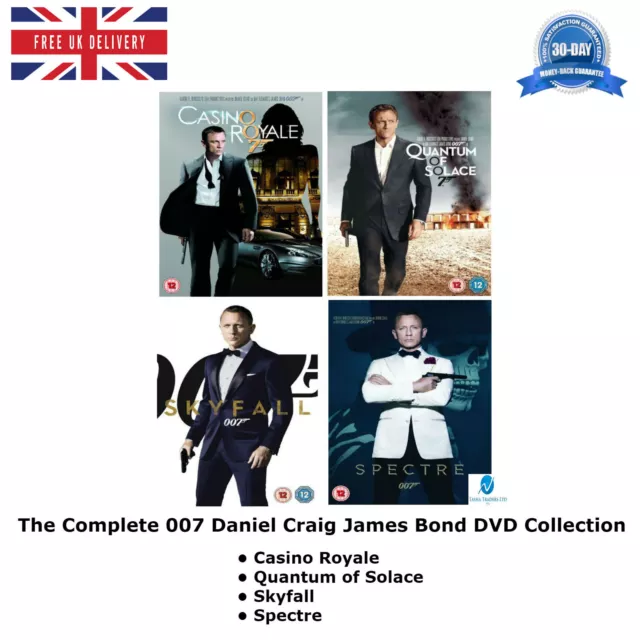 DANIEL CRAIG JAMES BOND Casino Royale/Skyfall/Spectre/Quantum.. SEALED ...