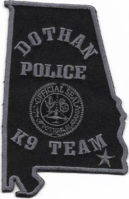 K-9 DHF  ALABAMA  Dothan Police Patch Polizei Abzeichen Hundeführer USA K9 Team