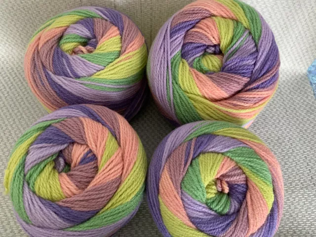 CARON Cinnamon Swirl Cakes Colour is Lilac and Lime 