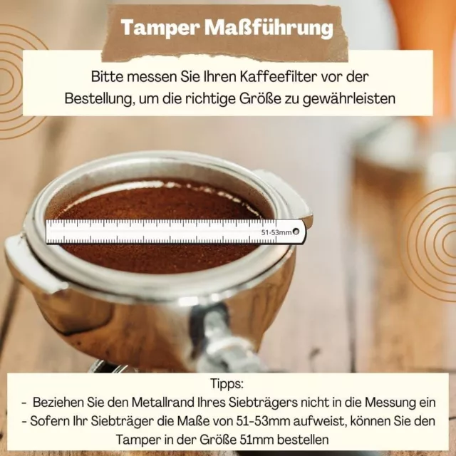 Kaffee Tamper,Espresso Tamper,Kaffeestampfer aus Edelstahl,Kaffeepresser Stempel 2