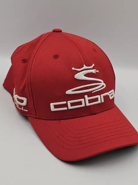 Cobra Bio Cell Golf Hat Red Cap Flex Fit Fitted Cap Size S-M