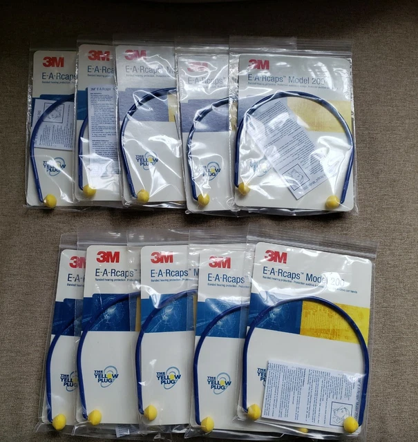 3M E-A-R Caps Model 200 Hearing Protector 17dB 321-2101 Ear Plugs  10 PIECES