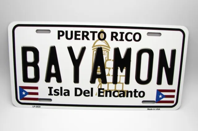 Puerto Rico Bayamon Isla Del Encanto Metal Car License Plate