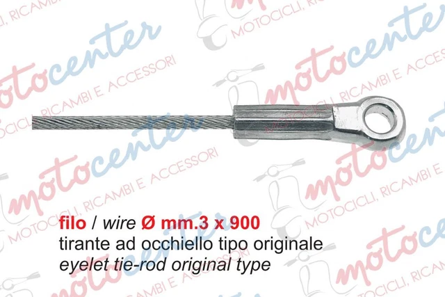 Filo Freno Posteriore Con Occhiello Piaggio Vespa Pk 50 Xl  ('85-'88) V5X3T