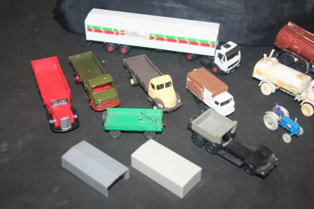 Großes Konvolut Alter LKW PKW Fahrzeuge Modellautos 1/87 H0 an Bastler 3