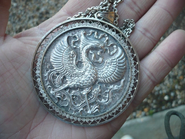 Médaillon Ancien Argent Rubis Grands Magasins Du Louvre - Avec Boîte, Occasion
