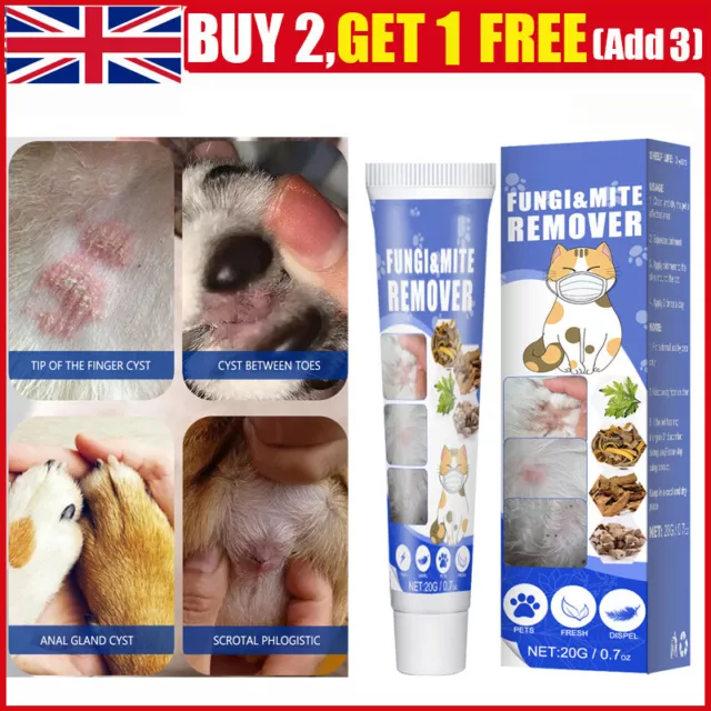 Pet Skin Cream Treatment Ringworm Mites Anti-Itch Treats Infections Pet Care UK！