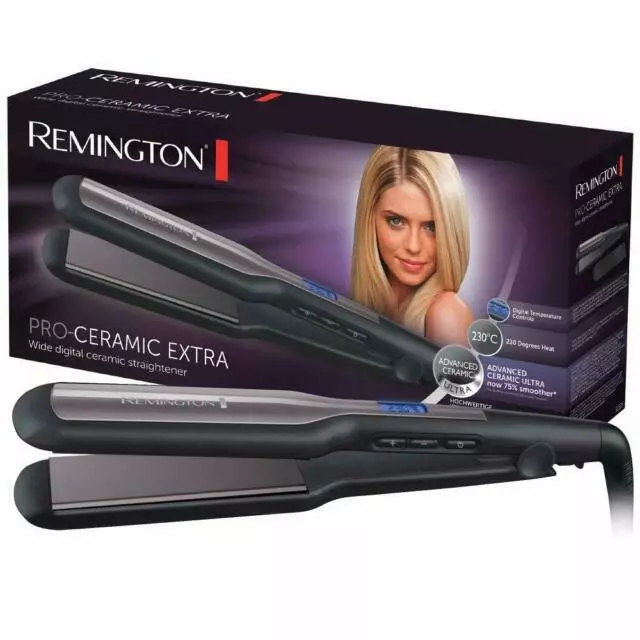 Remington PRO-Ceramic Extra Larga Piastra Ceramica per Capelli - Nera (S5525)