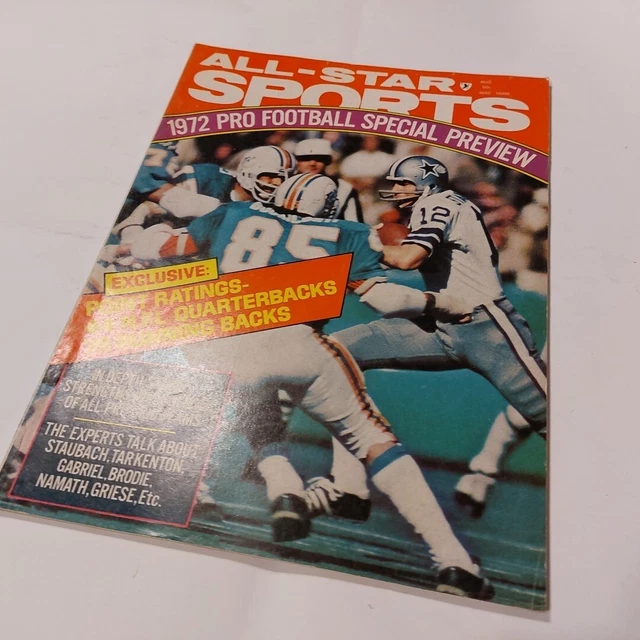 1972 ROGER STAUBACH COWBOYS All Star Sports Football Magazine EUR 8,16