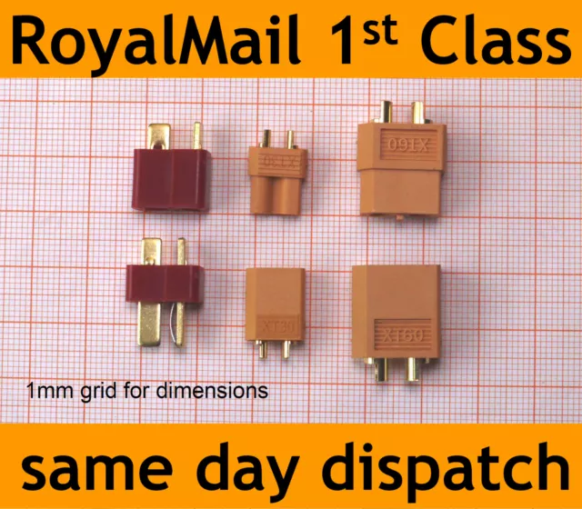 High current connectors XT30 XT60 XT90 Deans T ESC Battery male female plug