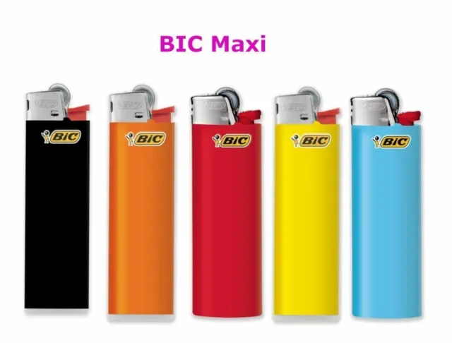 Maxi J6 Bic Lighters Set Large Classic Size Design Gas Cigarette Flint Wheel
