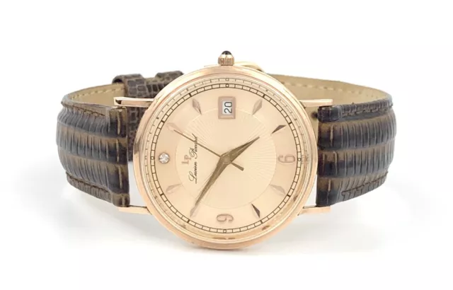 LUCIEN PICCARD 14K Rose Gold 24787 33mm Men s Quartz Date Watch