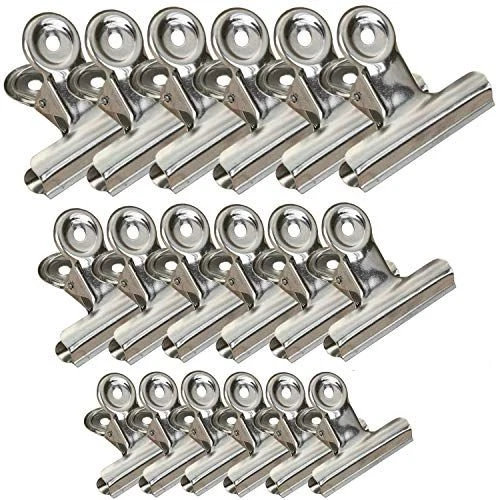 18 Pack Chip Clips Heavy Duty Stainless Steel Bag Air Tight Seal Cubicle Hooks
