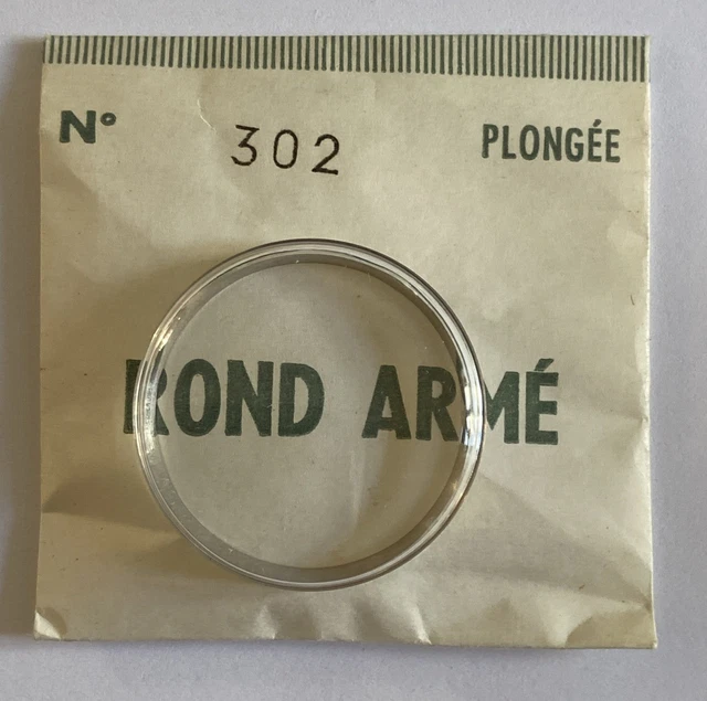 VERRE MONTRE ROND 34.5 mm PLONGÉE BAGUE CHROMÉE | eBay