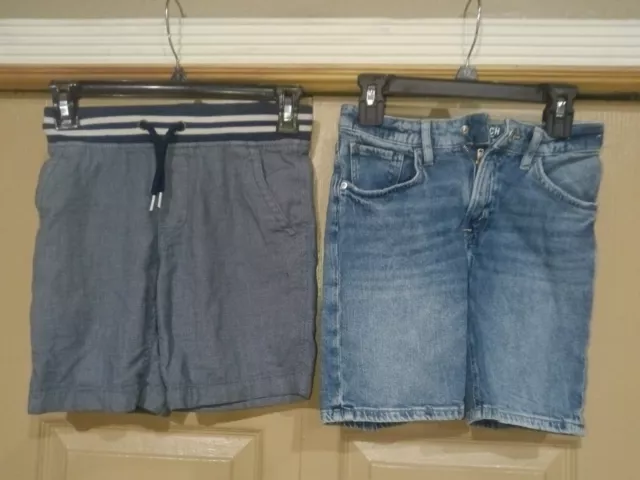 H & M Jean Shorts Size 6-7A & Wonder Nation Blue Shorts Size 8 Boys