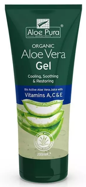 1 Pack of Aloe Pura Aloe Vera Organic Gel with Vitamins A C & E - 200ml