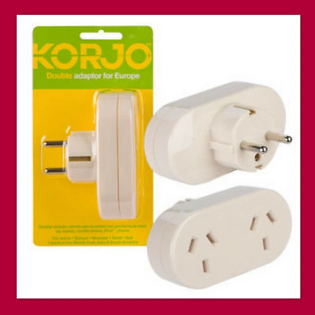 TRAVEL ADAPTER POWER Socket to Plug Australia AU To Europe EU Bali