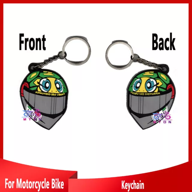 Motorcycle Bike Keychain Helmet Key Chain 3D Soft Rubber key ring