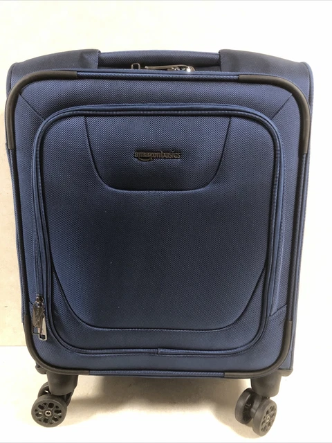 Expandable Softside Carry-On Spinner Luggage Suitcase w TSA Lock & Wheels Blue