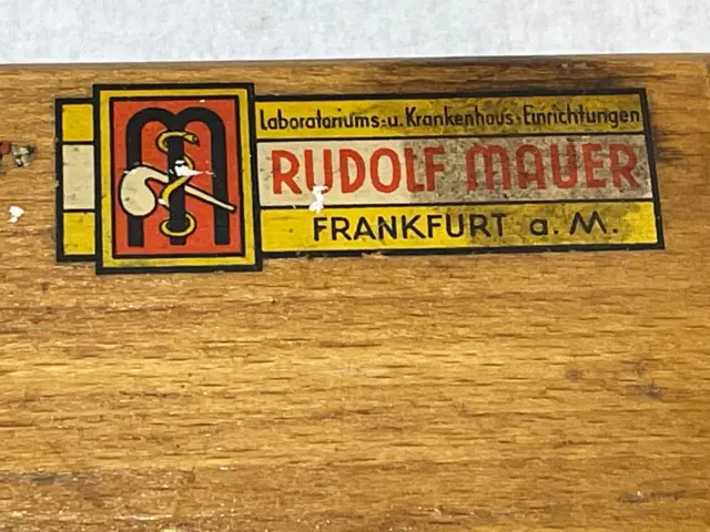 Rudolf Mauer Frankfurt Feingewichte Holzschatulle Waage Gewichtesatz 7