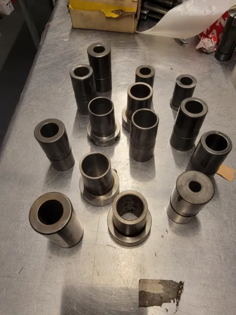 Machinist Drill Guide Bushings and taper adaptors 15 of them