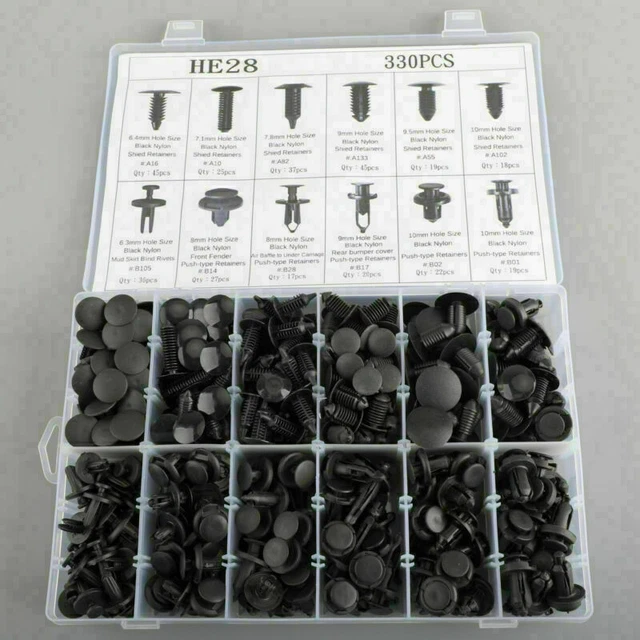 330PCS 12 Sizes Car Push Retainer Pin Rivet Trim Clip Panel Kit Fitd GM RE