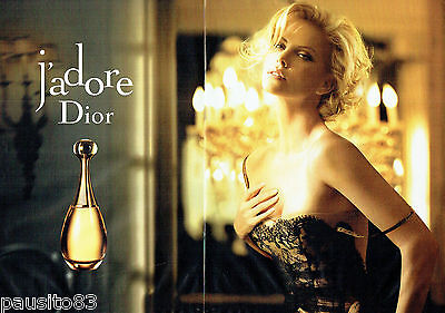 Publicité Advertising 099  2013  parfum j'Adore Dior voile & Charlize Theron 
