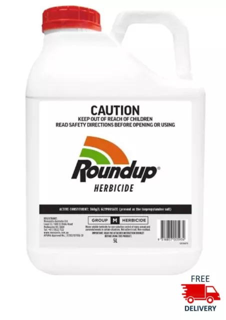 Roundup 5L Herbicide Liquid Concentrate Weedkiller FREE DELIVERY