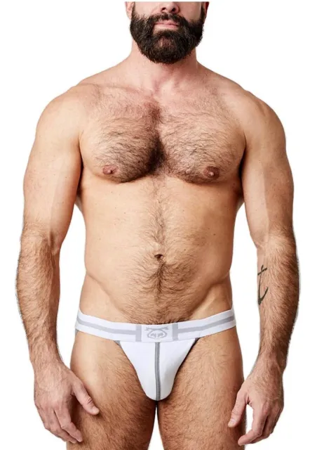 ADAMS VTG Nasty JOCKSTRAP Athletic Men Pig Supporter Underwear WHT 2  Waistband