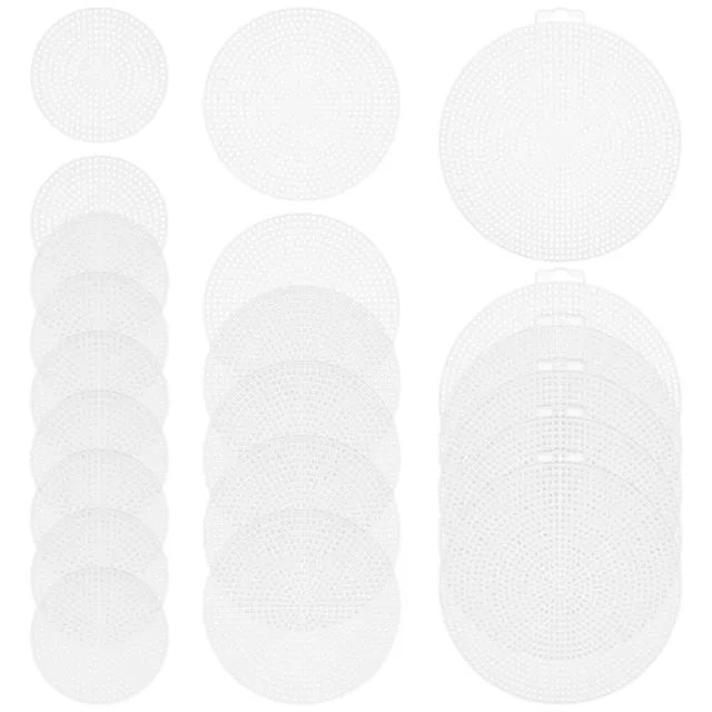 30 Pcs Maille Point De Croix Plastique Dessous Verre Transparents Kits Broderie