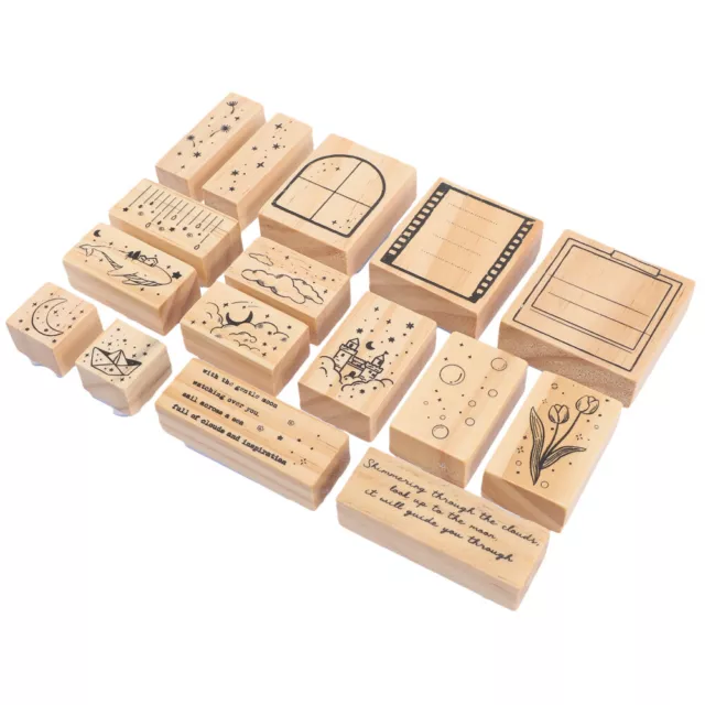 Hand Stamp Wooden Stamps for Crafts Woodsy Decor Scrapbook Household Postage
