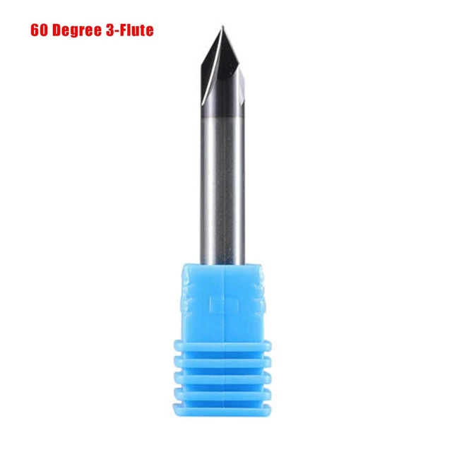 Punta smussata professionale 60 gradi gambo 6 mm 2 flauti materiale in carburo s