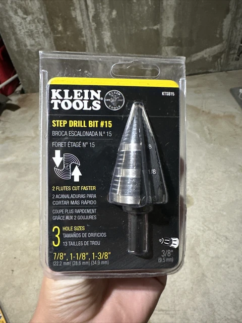 Klein Tools KTSB15 High Speed Steel Double Flute Step Drill Bit#15