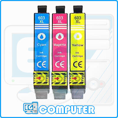 Kit 3 Cartucce Per Epson T603Xl Xp-2100 Xp-2105 Xp-3100 Xp-3105 Xp-4100 Colori