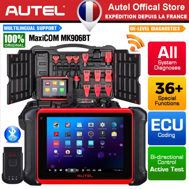 Autel MK906BT MaxiSYS PRO Outil Diagnostic Scanner Tous Systèmes Codage ECU TPMS