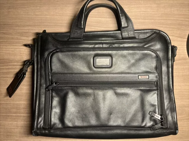 TUMI ALPHA SLIM Deluxe Portfolio business shoulder bag Nylon Black