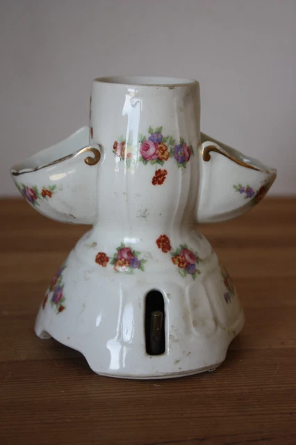 MOUTARDIER PUBLICITAIRE à sonnette en Porcelaine Huile d'Olive Tain l'Hermitage