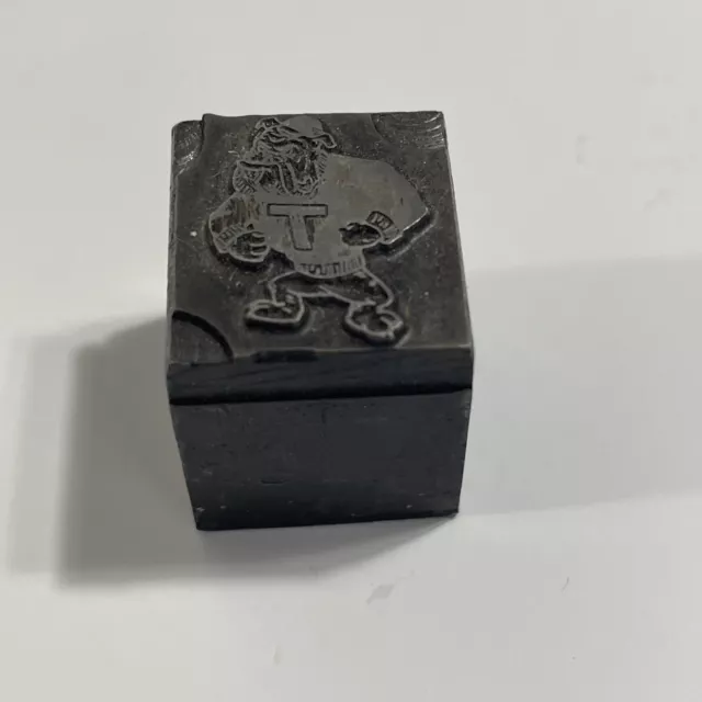Vintage Printing Block Bulldog Football Mascot Texas / Tennessee? 3/4” x 3/4”