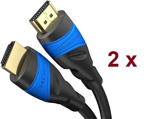 2 cavi HDMI DIRETTI 4K 40 cm HDMI 2.0a/b 2.0 1.4a 4K Ultra HD, 3D, Full HD✅