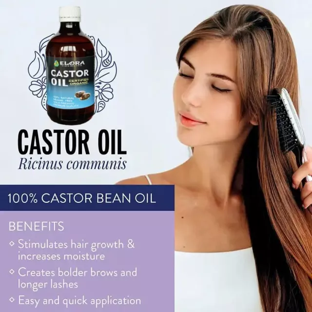 Organic Castor oil, Cold Pressed, Hexane Free,100% Pure Natural Direct From Farm 3