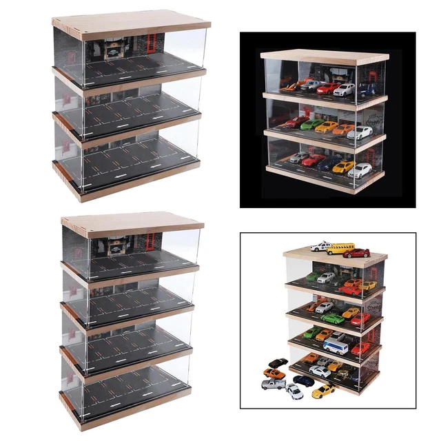 1/64 SCALE DIECAST Model Car Display Case Desktop Decor pour les EUR 67