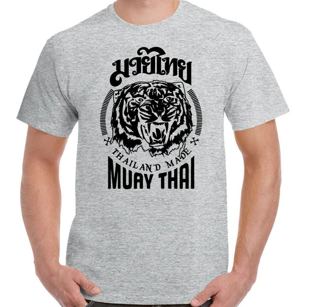 Muay Tailandese T-Shirt, Uomo Mma UFC Arti Marziali Palestra Top Tigre Guanto 11