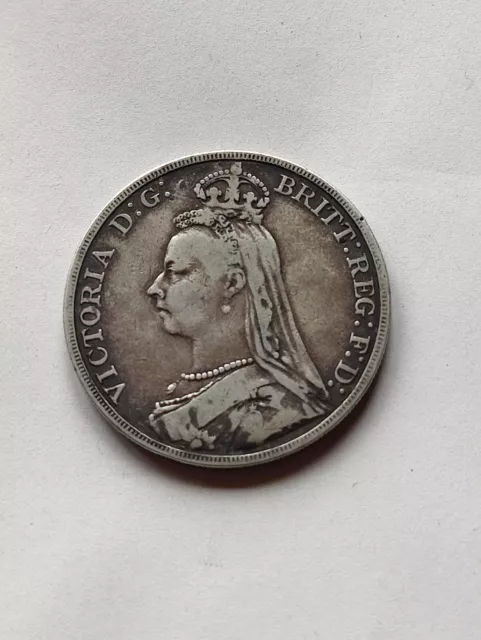 1889 Queen Victoria crown Coin