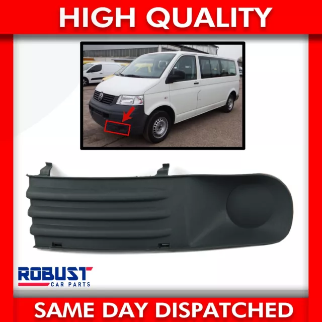 Front Bumper Left Passenger Side Fog Light Trim Cover No Hole For Vw Transporter