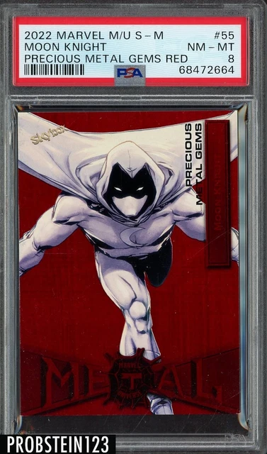 2022 Skybox Marvel Precious Metal Gems PMG Red #55 Moon Knight 35/100 PSA 8