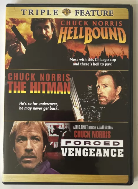 Chuck Norris Triple Feature (DVD, 2006) Hellbound, The Hitman, Forced Vengeance